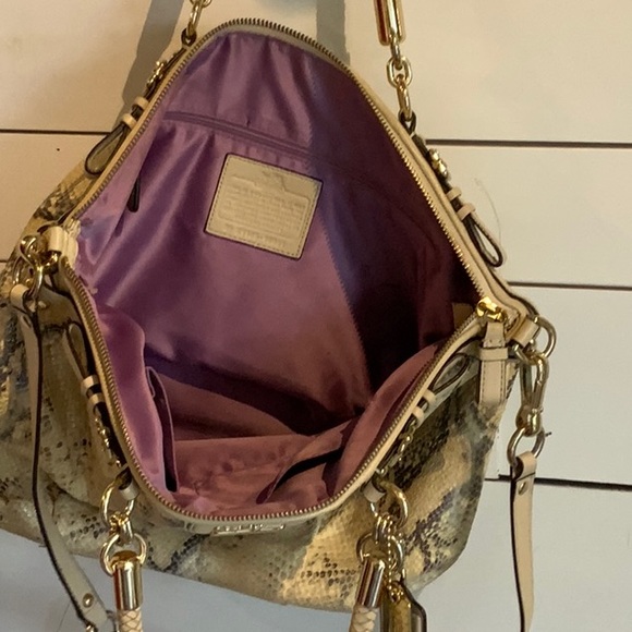 COACH Madison Lindsey python satchel - Picture 11 of 16